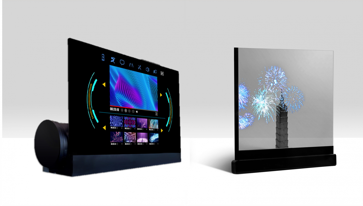 可捲式、折疊性、高透明